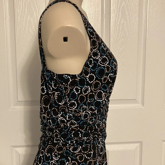 Karin Stevens black patterned sleeveless dress 8 - Picture 9 of 15
